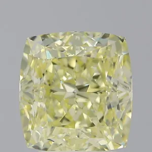 4.01 Carat Cushion Modified Fancy Yellow VS1 Natural Diamond