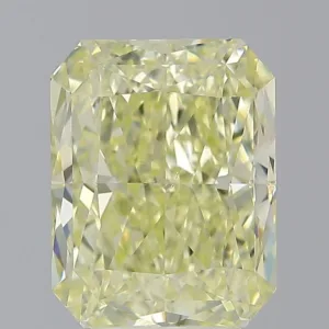 4.02 Carat Radiant Fancy Yellow VS2 Natural Diamond