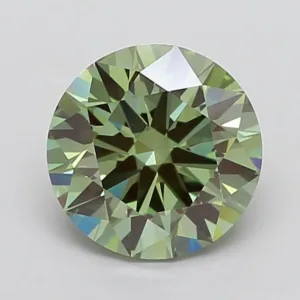 4.04 Carat Round Fancy Vivid Green VS1 Lab Diamond