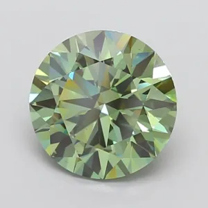 4.53 Carat Round Fancy Vivid Green VS2 Lab Diamond