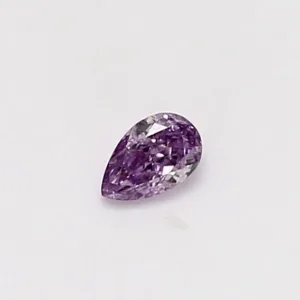 0.16 Carat Pear Fancy Intense Pink Purple SI1 Natural Diamond