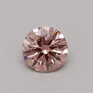 0.3 Carat Round Fancy Intense Pink VVS2 Lab Diamond