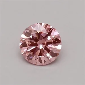 0.3 Carat Round Fancy Vivid Pink VS2 Lab Diamond