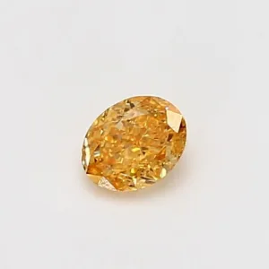 0.31 Carat Oval Fancy Vivid Orange Yellow VS2 Natural Diamond