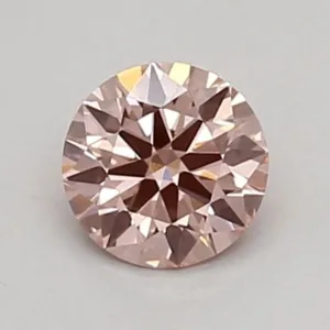 0.32 Carat Round Fancy Intense Pink VVS2 Lab Diamond