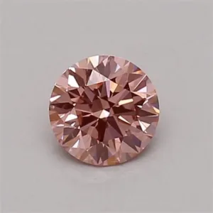 0.32 Carat Round Fancy Vivid Pink VS1 Lab Diamond