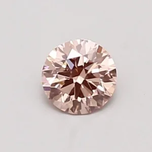 0.33 Carat Round Fancy Vivid Pink VVS2 Lab Diamond