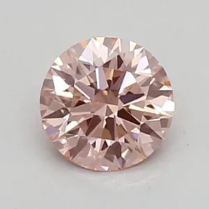 0.35 Carat Round Fancy Intense Pink VVS2 Lab Diamond