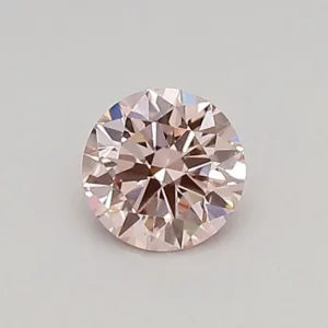 0.35 Carat Round Fancy Intense Pink VVS2 Lab Diamond