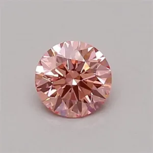 0.35 Carat Round Fancy Vivid Pink VVS2 Lab Diamond