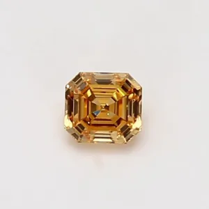 0.36 Carat Emerald Fancy Intense Yellow Orange VS1 Natural Diamond