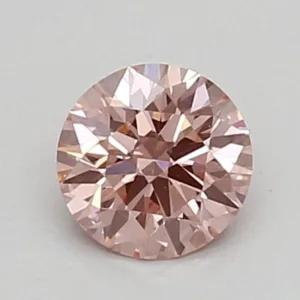 0.36 Carat Round Fancy Intense Pink VVS2 Lab Diamond