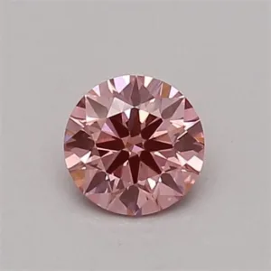 0.36 Carat Round Fancy Vivid Pink VS1 Lab Diamond