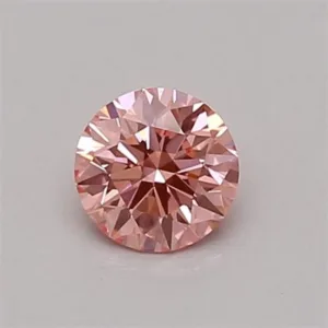 0.36 Carat Round Fancy Vivid Pink VVS2 Lab Diamond