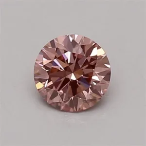 0.37 Carat Round Fancy Intense Orange VVS2 Lab Diamond