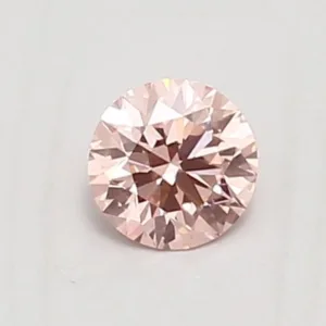 0.37 Carat Round Fancy Vivid Pink VVS1 Lab Diamond