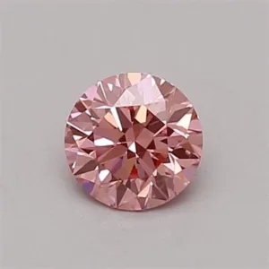 0.38 Carat Round Fancy Vivid Pink VS2 Lab Diamond