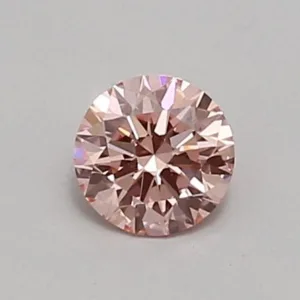 0.39 Carat Round Fancy Vivid Pink VS2 Lab Diamond