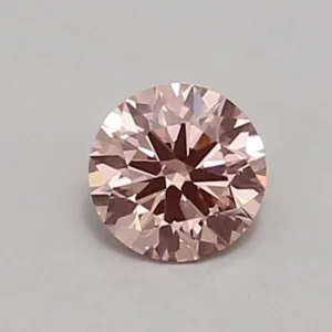 0.39 Carat Round Fancy Vivid Pink VVS2 Lab Diamond