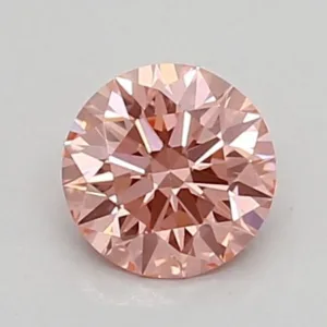 0.39 Carat Round Fancy Vivid Pink VVS2 Lab Diamond