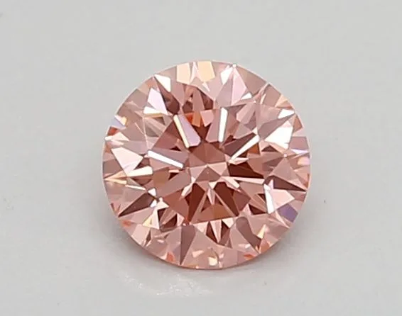 0.39 Carat Round Fancy Vivid Pink VVS2 Lab Diamond 1 0.39 Carat Round Fancy Vivid Pink VVS2 Lab Diamond
