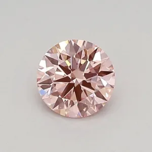 0.39 Carat Round Fancy Vivid Pink VVS2 Lab Diamond