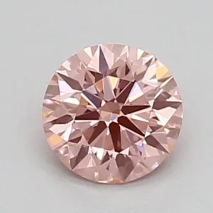 0.39 Carat Round Fancy Vivid Pink VVS2 Lab Diamond