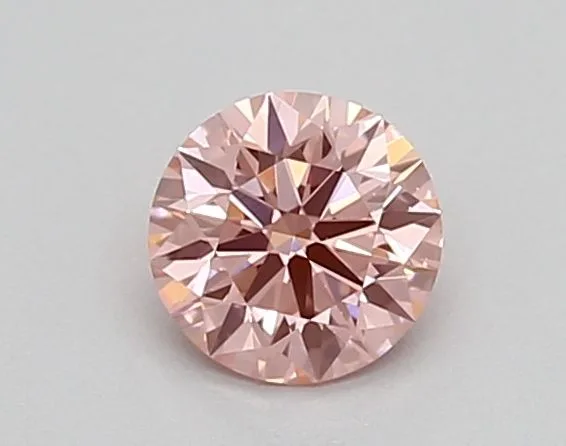 0.39 Carat Round Fancy Vivid Pink VVS2 Lab Diamond 1 0.39 Carat Round Fancy Vivid Pink VVS2 Lab Diamond