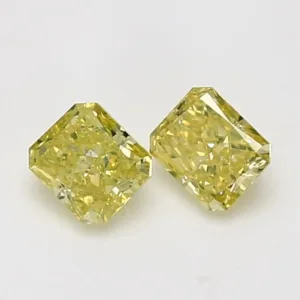0.4 Carat Radiant Fancy Intense Yellow SI1 Natural Diamond