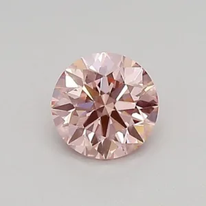 0.4 Carat Round Fancy Vivid Pink VS1 Lab Diamond