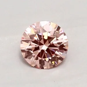 0.4 Carat Round Fancy Vivid Pink VS1 Lab Diamond