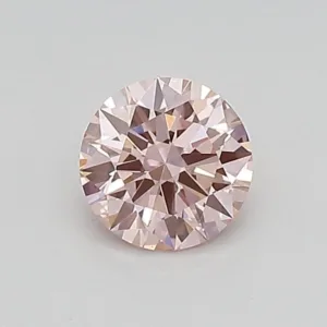0.41 Carat Round Fancy Intense Pink VVS1 Lab Diamond