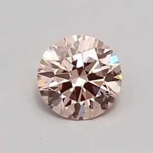 0.41 Carat Round Fancy Intense Pink VVS2 Lab Diamond