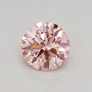 0.41 Carat Round Fancy Vivid Pink VS1 Lab Diamond