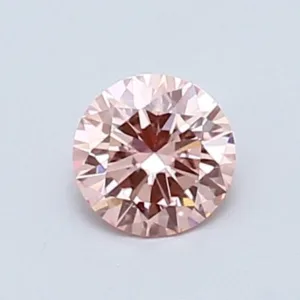 0.43 Carat Round Fancy Intense Pink VVS2 Lab Diamond