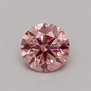0.43 Carat Round Fancy Intense Pink VVS2 Lab Diamond