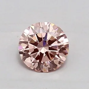 0.43 Carat Round Fancy Vivid Pink VVS2 Lab Diamond