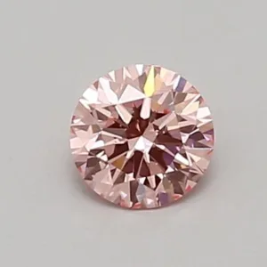 0.44 Carat Round Fancy Vivid Pink VVS2 Lab Diamond