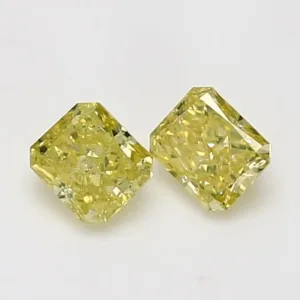 0.46 Carat Radiant Fancy Intense Yellow Natural Diamond