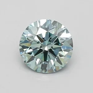 0.48 Carat Round Fancy Intense Green VVS2 Lab Diamond