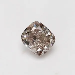 0.5 Carat Cushion Brilliant Fancy Light Brown VS1 Natural Diamond