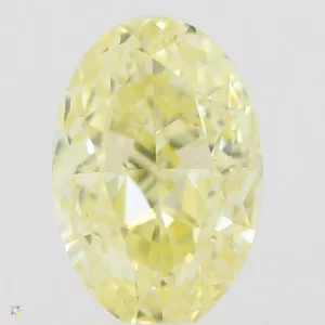 0.5 Carat Oval Fancy Yellow VS1 Natural Diamond