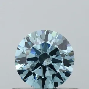 0.5 Carat Round Fancy Intense Blue SI2 Lab Diamond