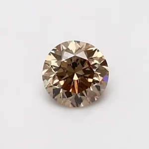 0.5 Carat Round Fancy Light Brown VS1 Natural Diamond
