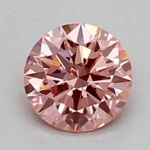 0.5 Carat Round Fancy Vivid Pink VS2 Lab Diamond