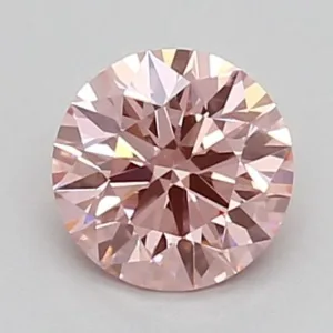 0.52 Carat Round Fancy Vivid Pink VS1 Lab Diamond