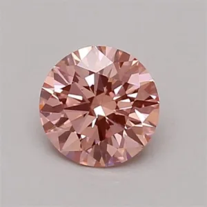 0.52 Carat Round Fancy Vivid Pink VS1 Lab Diamond