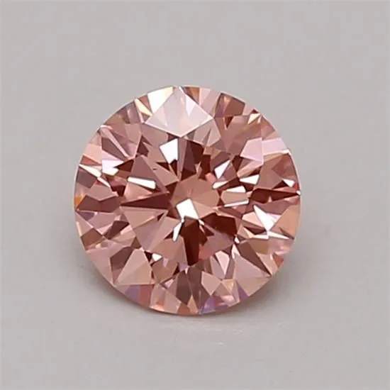 0.52 Carat Round Fancy Vivid Pink VS1 Lab Diamond 1 0.52 Carat Round Fancy Vivid Pink VS1 Lab Diamond