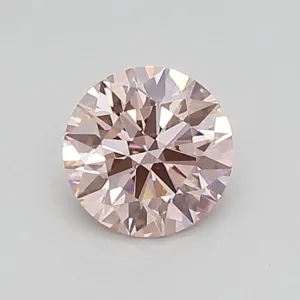 0.52 Carat Round Fancy Vivid Pink VVS2 Lab Diamond