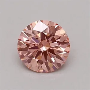 0.54 Carat Round Fancy Vivid Pink VS2 Lab Diamond